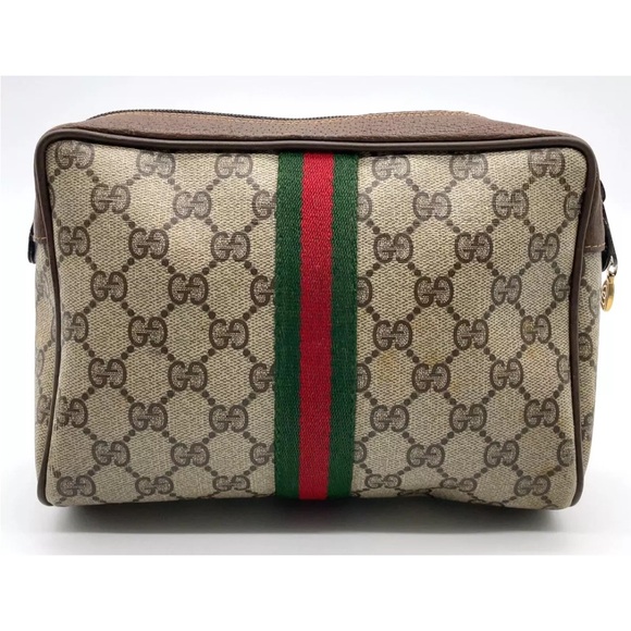 Authentic Gucci GG Supreme Sherry Line Beige/Brown Clutch Bag W/Box NS101277 - Picture 1 of 16